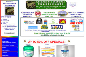 Affordable Natural Supplements - Over 400 brands of natural vitamins, supplements, and minerals.
